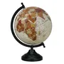 8" Cream Multi Red Educational, Antique Globe with Black Matt Arc and Base , World Globe , Home Decor , Office Decor , Gift Item By Globes Hub