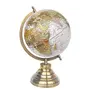 8" Ruff Off White Educational, Antique Globe with Brass Antique Arc and Base , World Globe , Home Decor , Office Decor , Gift Item By Globes Hub
