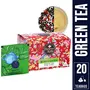 Karma Kettle Zen Collection Green Tea with Lychee and Rose - Assam Green Tea Lychee And Rose Petals ( 20 Silken Pyramid Teabags , 40 gms ), 5 image