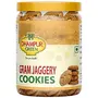 green Gram Jaggery Cookies Biscuit No Added Sugar Pure Gur Gud Jaggery Bakery Baked Cookies 300g Healthy Snacks with No Added Sugar for Diet