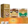 Speciality Tea Gift Box Hampers - Instant Chai Gur Saunf and Masala Chai No Chemical Sugar Free No Sulphur and Added Preservatives 640 grams