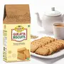 Speciality Gur Jaggery Atta Cookies Biscuit 400grams (2 x 200g) | Pure Gur Gud Bakery Whole Wheat Flour Baked Cookies Biscuit Healthy Snacks with No Added Sugar, 4 image