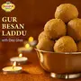 green Gur Besan Laddu Ladoo Laddoo - Gur Based Desi Ghee Indian Sweets 500g | Gur Gud Desi Ghee Based Jaggery Mithaai No Added Sugar No Color No Preservatives Naturally Made, 4 image