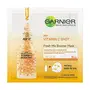 Garnier Skin Naturals Fresh Mix Vitamin C Face Serum Sheet Mask (Orange) 33 g & Garnier Skin Naturals Green Tea Face Serum Sheet Mask (Green) 32g, 2 image