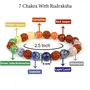 7 Chakra with Rudraksha Bracelet Amethyst Sodalite Lapis Green Jade Golden Quartz Carnelian Red Jasper Crystal Stone Combination Bracelet (Colour : Multi), 6 image