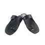 Calm look Black Toe Style Leather Kolhapuri Chappal for Men , 3 image