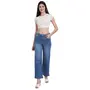 Lorem Ginzo Women's Blue Wide leg Jeans - High Waisted Jeans for Women, 5 image