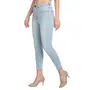 Lorem Ginzo Women's Slim fit jeans  Ankle length High Waist Light Blue Jeans, 3 image