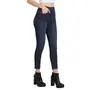 Lorem Ginzo Slim Fit Dark Blue Jeans for Women  Casual High Waist Ladies Jeans, 4 image