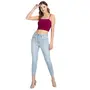 Lorem Ginzo Women's Slim fit jeans  Ankle length High Waist Light Blue Jeans, 5 image