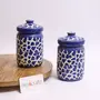 Ceramic Storage Jar Set - 900 ml, 2 Pieces, Blue, 2 image