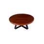 Wooden Cake Stand With Metal Base, 12 Inch, 3 image