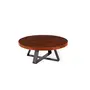 Wooden Cake Stand With Metal Base, 12 Inch, 2 image