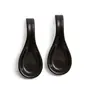 Ceramic Spoon Rest, Set of 2 (8.75 x 3.5 x 1 inch, Black), 3 image