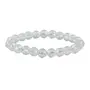 Natural AAA Clear Quartz Bracelet Crystal Stone 8mm Faceted Bead Bracelet for Reiki Healing and Crystal Healing Stone (Color : Clear)