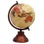 13" Decorative Rotating Globe Beige Ocean World Geography Earth Home Decor - Perfect for Home, Office & Classroom By Globes Hub, 2 image