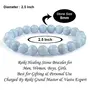 Natural Blue Lace Agate Bracelet Crystal Stone 8 mm Beads Bracelet Round Shape (Color : Blue), 3 image