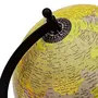 10.7" Desktop Rotating Yellow Ocean Globe World Earth Geography Gift Table Decor By Globes Hub-Perfect for Home, Office & Classroom, 6 image