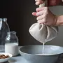 Urban Platter Reusable Washable Fine Mesh Linen Nut Milk Bag (White 12 x 11 Inch), 6 image