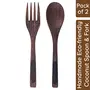 Urban Platter Rose Wood Spoon & Fork Set [Made from Rose Wood Chemical Free 1 Spoon + 1 Fork], 2 image