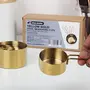 Urban Platter Yellow Gold Steel Measuring Cups [Set of 4 Cups - 60ml 80ml 125ml 250ml], 6 image