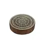 Silkrute Wall Hanging Hook Block Stamp | Indian Traditional Round Wooden Block Print Stamp (Pack of 1)