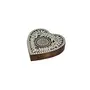 Silkrute Heart Shape Wooden Block Stamps | Heart Print | Wooden Block Stamp Print (Pack of 1)