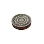 Silkrute DIY Mehandi Pattern | Round Wooden Stamps | Mandala Art | Wooden Block Stamp Print (Pack of 1), 2 image