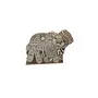 Silkrute Traditional Pattern Elephant Shape Wooden Block Stamp Print | DIY Crafts | (Pack of 1)