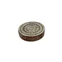 Silkrute Carved Wooden Patterns | Round Wooden Block Stamps for Stamping | Jaipuri Design (Pack of 1)