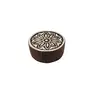 Silkrute Hand Carved Wooden Round or Mandala Block Stamps to print on fabrics or DIY craft (Pack of 1), 2 image