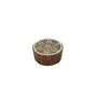 Silkrute Floral Print Wooden Round Block Stamps | Wooden Mandala Patterns | DIY Crafts (Pack of 1), 2 image