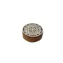 Silkrute Floral Print Wooden Round Block Stamps | Mandala Patterns | Textile | DIY Crafts (Pack of 1)