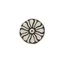 Silkrute Floral Print Wooden Round Block Stamp | Mandala Pattern | Fabric or DIY Crafts Pack of 1, 2 image