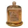 PRAKRTECH Spicy Mogra Scented Beeswax Candle in Golden Bell Jar No Unhealthy Black Fumes