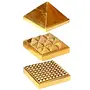 SATYAMANI Copper Golden ColorMetal 81 Pyramid Yantra for Worship Devotion and Meditation for Unisex Color- Gold (Pack of 1 Pc.), 3 image