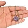 SATYAMANI Natural Energised Clear Quartz and Amethyst Eye Pyramid Chakra Balancing for Unisex Color- Clear (Pack of 1 Pc.), 3 image