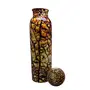 ALOKIK Leak Proof Pure Copper Crystal Tumble Sticker Bottles for Water 1 L Multicolor, 2 image