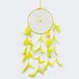 SATYAMANI Handmade Yellow Color Dream Catcher for Elements Energy Balancing in He/Office/Shop (60 cm x 20 cm)