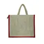 ALOKIK Wen's Multipurpose Reusable Tulip Print Multi-color Jute Shoulder Shopg/lunch Bag, 2 image