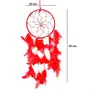 SATYAMANI Handmade Red Color Dream Catcher for He/Office/Shop (45 cm x 15 cm, 4 image