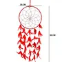 SATYAMANI Handmade Red Color Dream Catcher for Elements Energy Balancing in He/Office/Shop (60 cm x 20 cm), 4 image