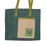 ALOKIK Laminated Jute Bags With Fabric for Ladies/girls With Zipper (Dark Green), 5 image
