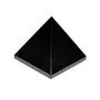 CRYSTAL'S ADVISOR Natural Black Agate Pyramid 35 mm. for Vastu Correction Creativity Color- Black (Pack of 1 Pc.)