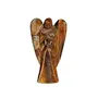 CRYSTAL'S ADVISOR Natural Energised Tiger Eye Angel 2" for Chakra Healing Color- Yellow/Brown (Pack of 1 Pc.)