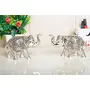 KridayKraft Elephant Metal Statue Small Size Silver Polish 2 pcs Set for Showpiece Enhance Your HomeOffice Table Decorative & Gift ArticleAnimal Showpiece Figurines...