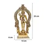 KridayKraft Metal Murugan Swami (Kartikeya) Statue Standing with Peacock Showpiece Figurines - Medium size Golden, 3 image