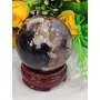 Auralite 23 Sphere Red Hematite Tip & Sunken Record keeper Very Rare Crown Chakra Meditation Chakra Healing Crystal 329 Gram, 4 image