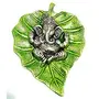 Kridaykraft Multicolour Handmade Decorative Feng Shui Metal Pan Leaf Hanging Metal Ganesh Ji Statue