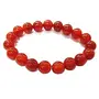 Crystal Cave Exports Natural Red Carnelian Bracelet 10mm Red Gemstone Beads Root Chakra Healing